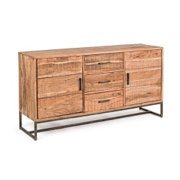 Credenza 2 ante 3 cassetti in legno Elmer S